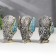 Souvenir Polystone "Filin - I do not see, I do not hear, I will not say" gray -blue mix 7x4.5x3.5 cm