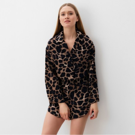Kit (shirt, shorts) Women's Minaku: Home Collection color Leopard, Rr. 44
