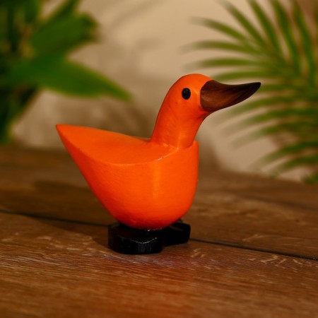 Souvenir "Orange Duck" wood 15x7x11 cm