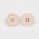 A set of plastic buttons, 4 punctures, d = 25 mm, 5 pcs, milk color
