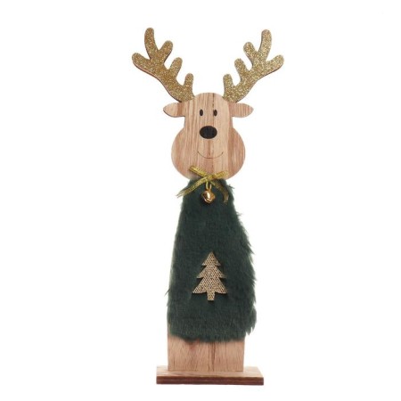 New Year's decor "Deer with a Christmas tree" 12.5 × 5.5 × 29 cm, green-3