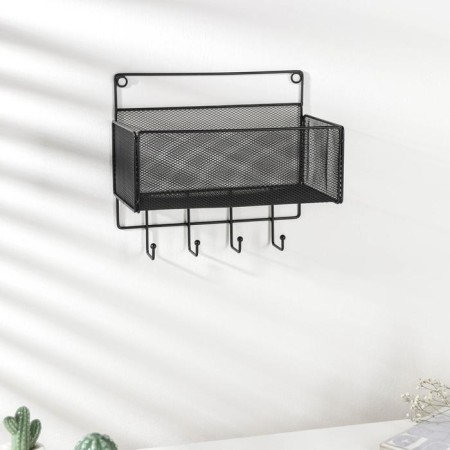 Shelf for 4 hooks of the Country, 15 × 27 × 24 cm, black color-2