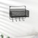 Shelf for 4 hooks of the Country, 15 × 27 × 24 cm, black color