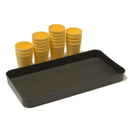 Set for seedlings: glasses of 250 ml (18 pcs), pan 40 × 20 cm, color mix, Greengo-8