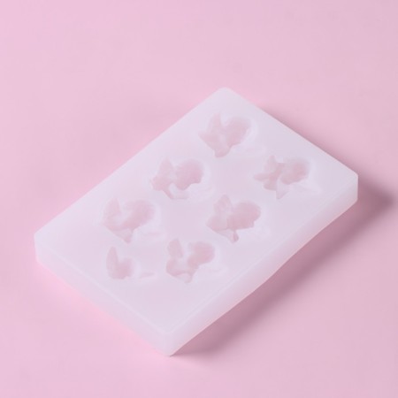 Mold Dolyana "Angels", silicone, 12.5 × 8.5 × 1.5 cm, white color-2