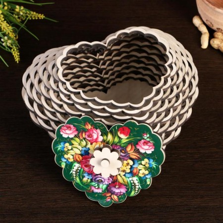 Candy "Flowers. View 5", heart, 20x18 cm-1