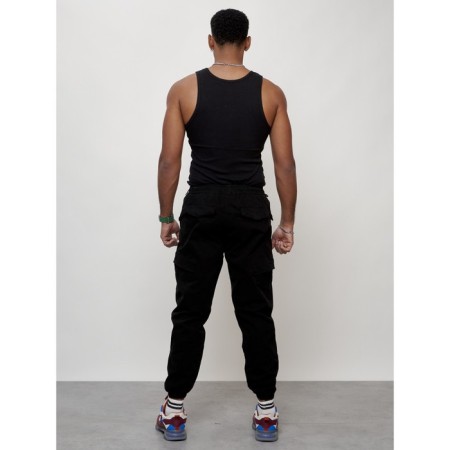 Cargo jeans male, size 56, black color-9