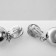Clips "Busina", white color in silver