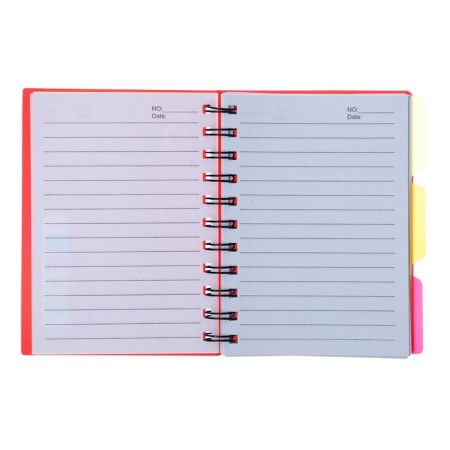 Notepad on the crest A6, 100 sheets, line, plastic cover, with dividers, classic, mix-6