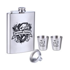 Gift set 4 in 1: Flood 240 ml, glass 30 ml, funnel, 2.5 x 3.5 cm