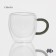 Glass cup with double walls Magistro "Adele", 200 ml, black color