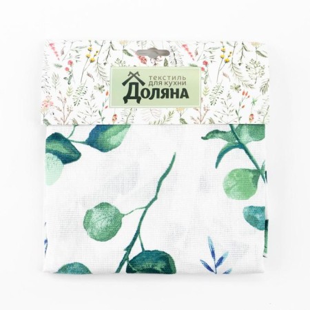 Apron "Dolyana" Eucalyptus 60x65 cm, 100% cotton, 164 g/m2-6