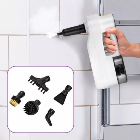 Steam mop KT-1072, 1300 W, 300 ml, cord 4.9 m, white-hourly-9