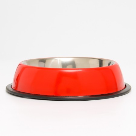 A bowl with a non -slip base is a rounded color with a pen, 710 ml, red-1