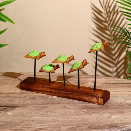 Souvenir "Turtles" on a stand, Albezia 30x5x20 cm-2