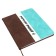 Universal diary for grades 1-11 "strip", solid cover of artificial leather, silkography, lies, 48 ​​sheets, chocolate+turquoise