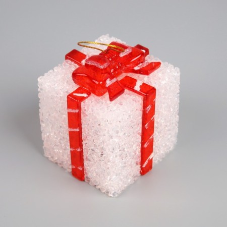 LED figure "White Gift" 8 cm, plastic, AG13x3 batteries, glow of multi (RGB)-4