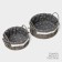 A set of handmade interior baskets LadOM, 2 pcs, size: 21 × 21 × 13 cm, 25 × 25 × 14 cm