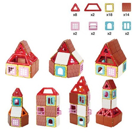 Magnetic designer "Color Magnets", 50 parts-1