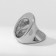 Ring metal "Trend" concave, color silver size 16