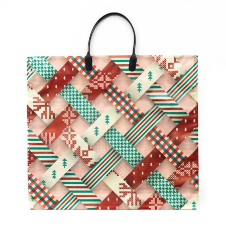 Package "New Year ornament", plastic with a plastic pen, 38x34 cm, 90 μm