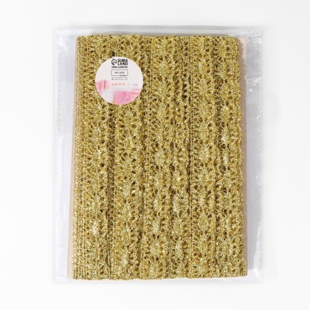 Weep decorative, metallized, 10 ± 1 m, 20 mm, gold color-2