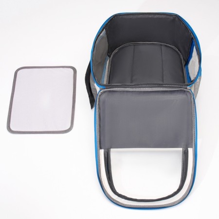 An animal-carp backpack, 30 x 40 x 25 cm, white/blue-4