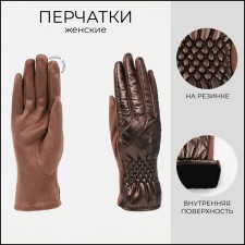 Gloves are female, dimensionless, with insulation, brown color