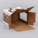 Box for cake 3 windows, with handles, white, 28 x 28 x 20 cm