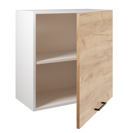 Hinged cabinet 600 Simple, 600x300x600, oak gold craft/white-1