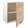 Hinged cabinet 600 Simple, 600x300x600, oak gold craft/white
