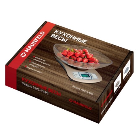 Libra kitchen Maunfeld MKS-515PBS, electronic, up to 5 kg, silver-4