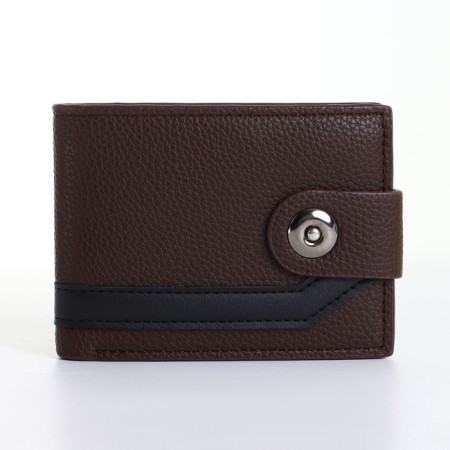 Male purse on a magnet, brown color-2