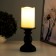 Spinker "Candle on a stand" LED from 2haa batteries Black with a golden patina 9x9x24 cm Risalux