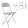 Folding Brabix "Golf CF-002", gray frame, gray plastic