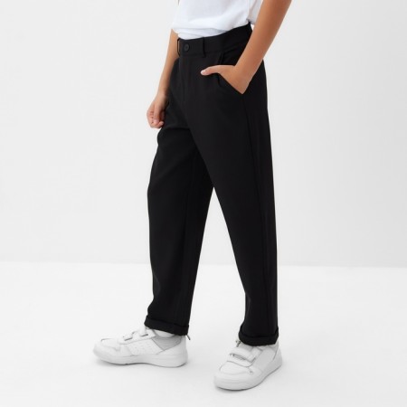 Pants for the boy Minaku: School Collection, Black Color, Height 152 cm-6