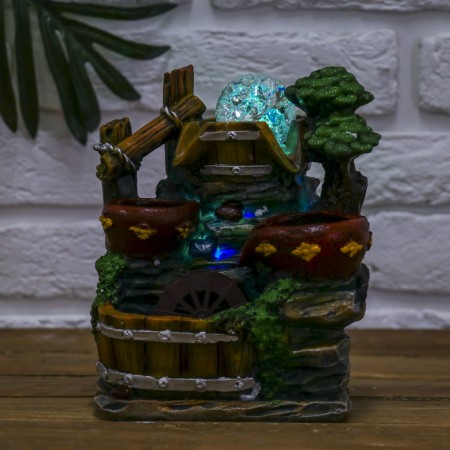 Fountain "Mill with streams" 13x16x20 cm (with backlight)-2