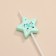 Set of candles for the cake, 5 pcs "Asterisk", Blue