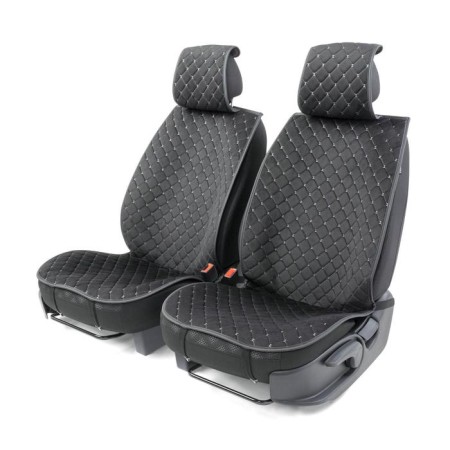 Front seats Car Performance, 2 pcs, alcantara, rhombus, black-gray