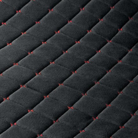 Caps on the front seats Car Performance, 2 pcs, alcantara, rhombus, black-red-6