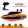 The radio -controlled “speedboat” boat works on the battery, the color is orange