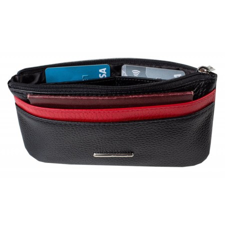 Purse with lightning, black-red color-1