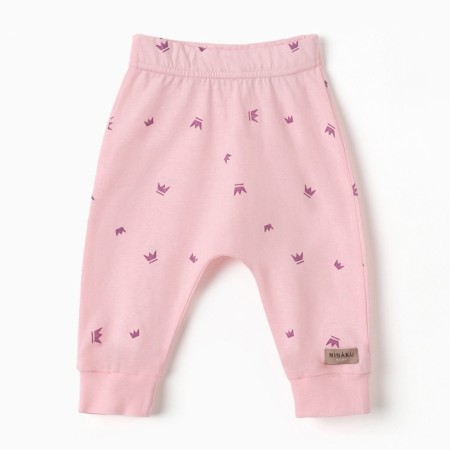 Pants children's minku, pink color, height 80-86 cm