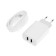 Network charger Luazon LCC-96, 2 USB, 2 A, MicroUSB cable, white