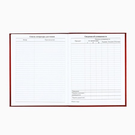 School diary for grade 1-11, in an integrated cover, 40 l. "Russia. Red"-3