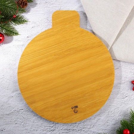 New Year. Menzhitsa wooden "Christmas tree toy", 28.8 x 24.9 cm-3