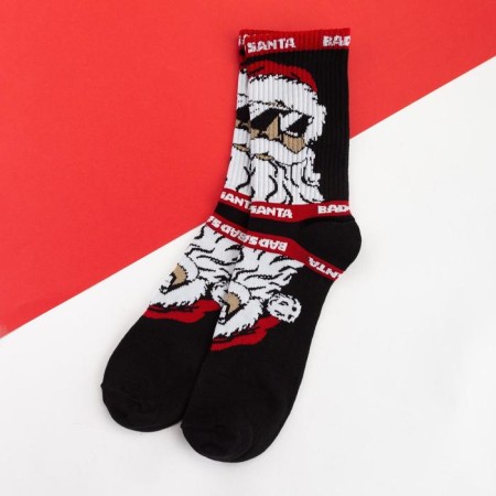 New Year's socks KAFTAN "Santa" size 41-44 (27-29 cm), black color-1