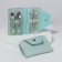 Manicure set, 7 items, in case, menthol color