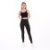 Female leggings, black color, size 46