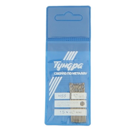 Tundra metal drill, HSS, cylindrical shank 1.5 x 40 mm, 10 pcs.-1